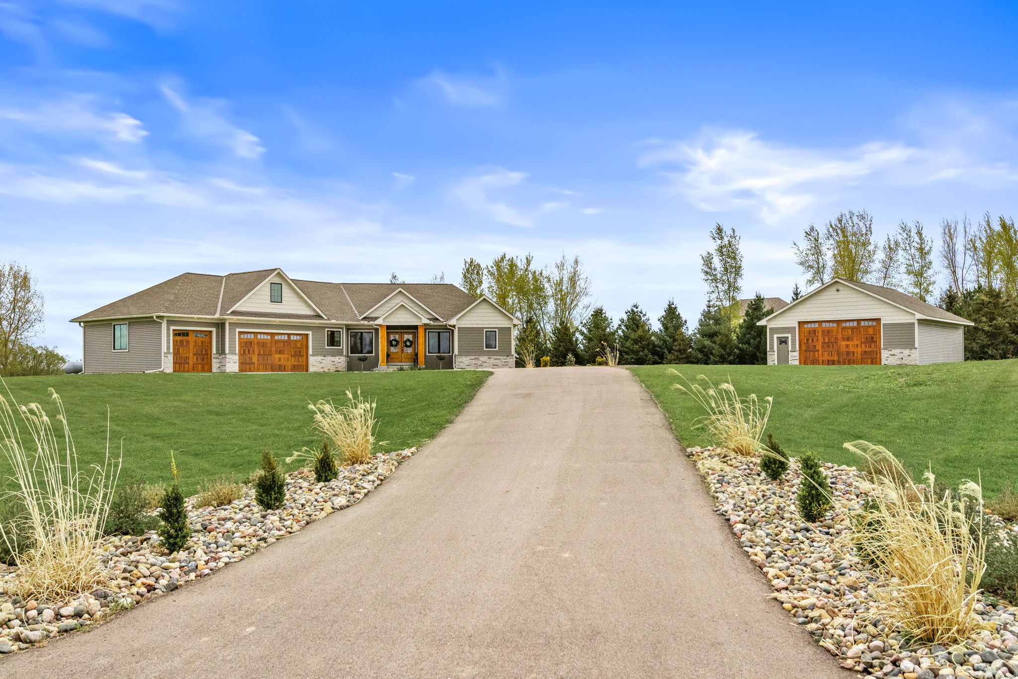 Custom estate on 3.63 acres — Front Elevation